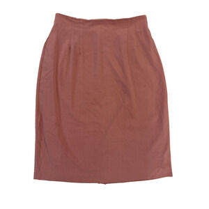 Modiano Skirt Womens 14 Pink Elastic Waist Vintage Style Midi Lightweight USA